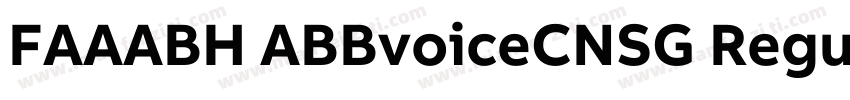 FAAABH ABBvoiceCNSG Regular字体转换